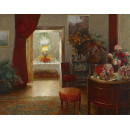 РЕПРОДУКЦИИ НА КАРТИНИ Интериор с изглед към празнична маса (1926)